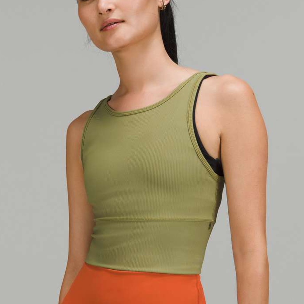 LULULEMON Power Pivot Reversible Tank - Bronze Green